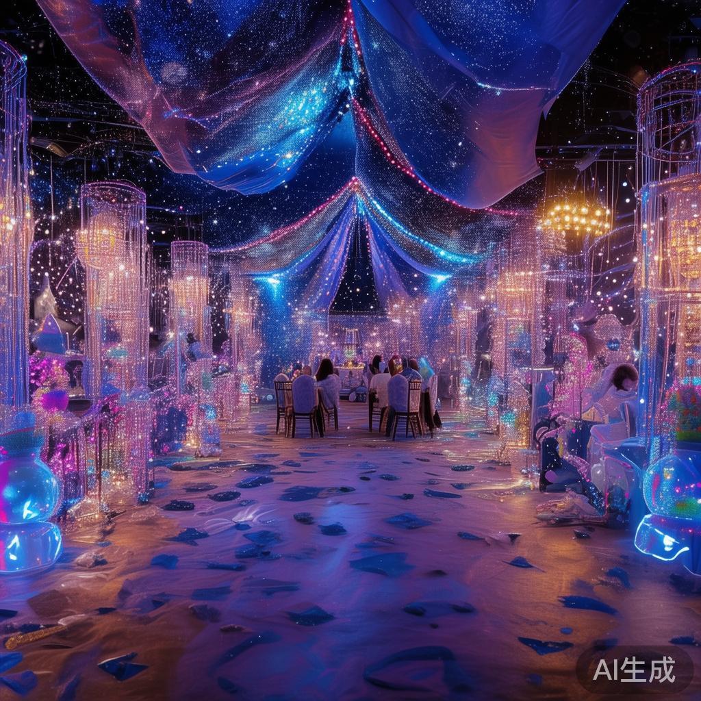 奇幻星空糖果派对梦幻盛会邀请函——开启甜蜜奇幻之旅的邀请卡